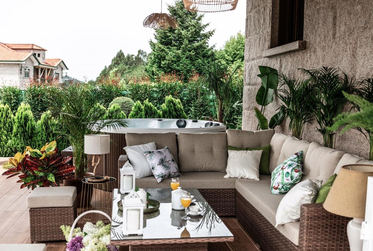 Casa Victoria Garden Con Jacuzzi Y Piscina Villa Caldas De Reis Exterior foto