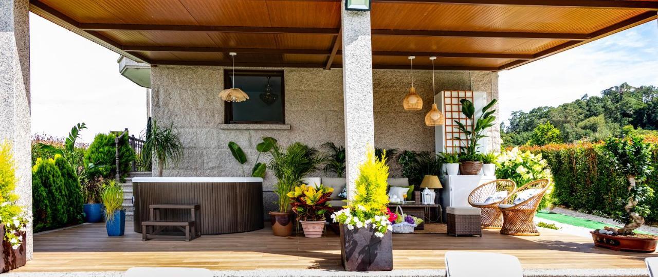 Casa Victoria Garden Con Jacuzzi Y Piscina Villa Caldas De Reis Exterior foto