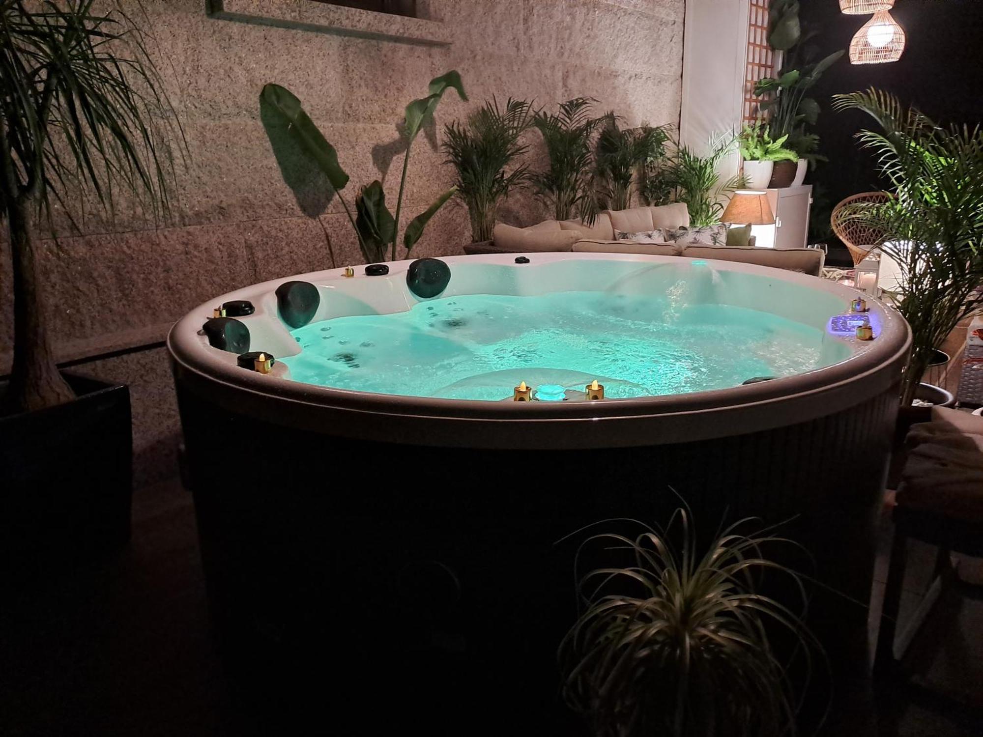 Casa Victoria Garden Con Jacuzzi Y Piscina Villa Caldas De Reis Exterior foto